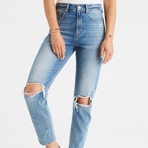 american eagle ripped mom jeans size 10